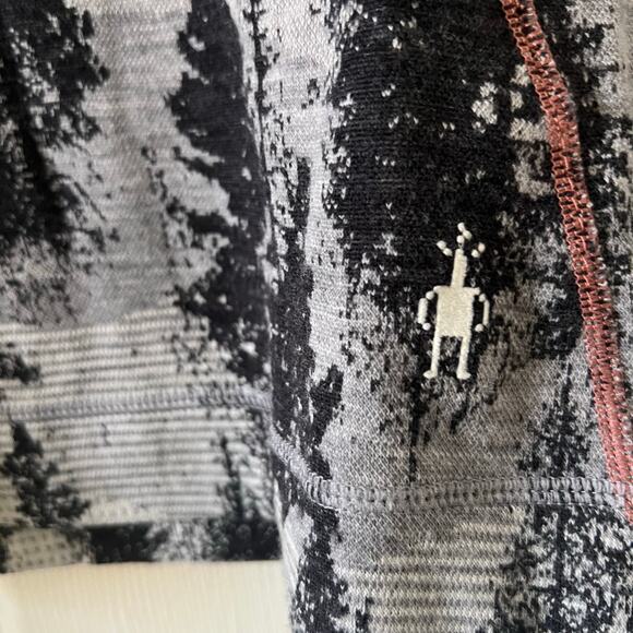 Smartwool Merino Wool 250 1/4 Zip Forest Pattern Base Layer Women Size XS - Picture 5 of 11